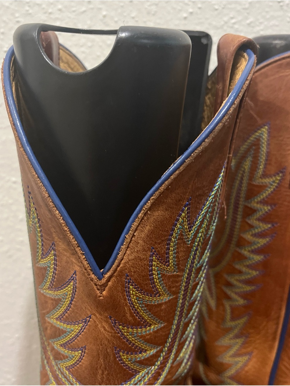 Horse Power Men's Brown Woven Leather Cowboy Boots by Anderson Bean Sz 10.5D - Picture 9 of 9